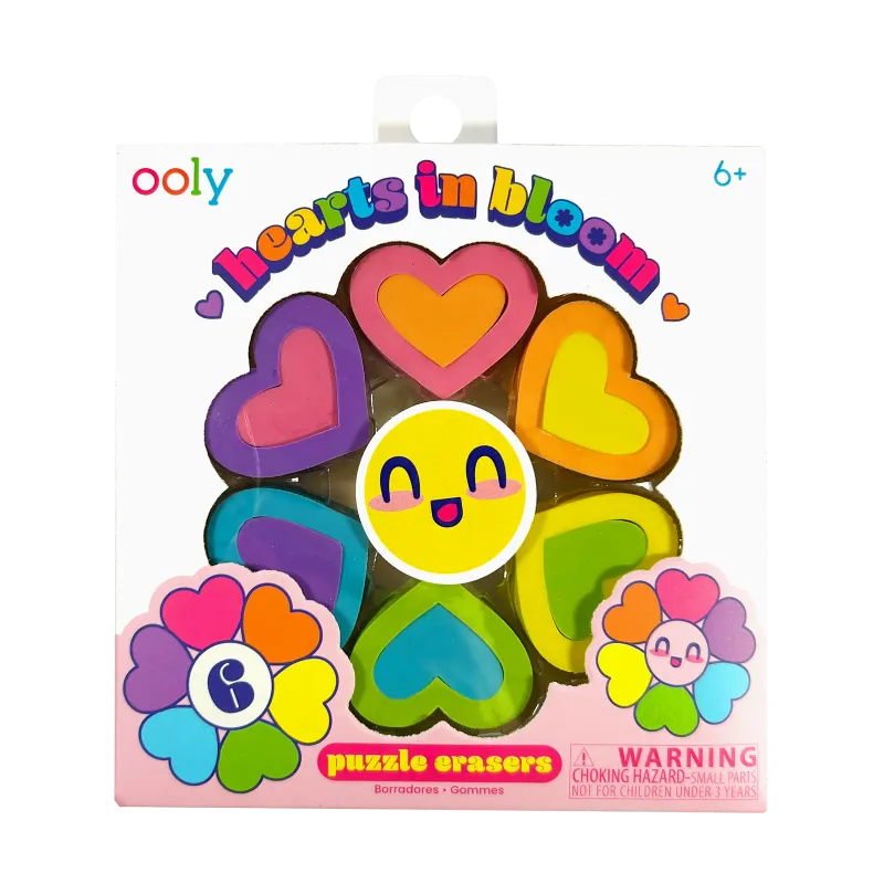 Hearts In Bloom: Erasers (Set of 6)