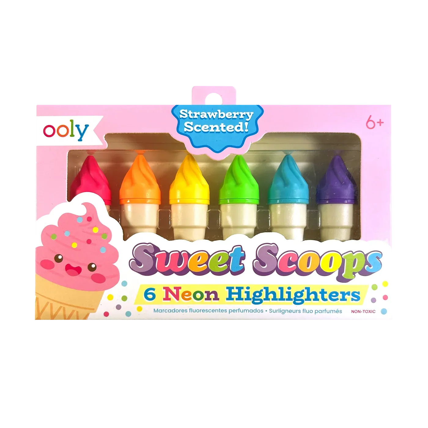 Sweet Scoops: Neon Highlighters - Strawberry Scent