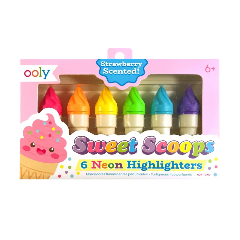 Sweet Scoops: Neon Highlighters - Strawberry Scent