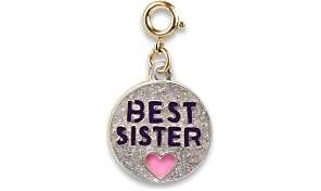 Charm It! Gold Glitter Best Sister Charm
