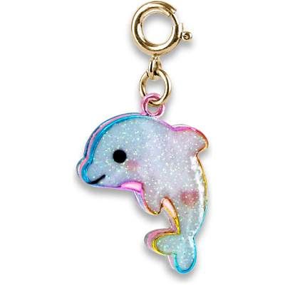 Charm It! Gold Glitter Dolphin Charm