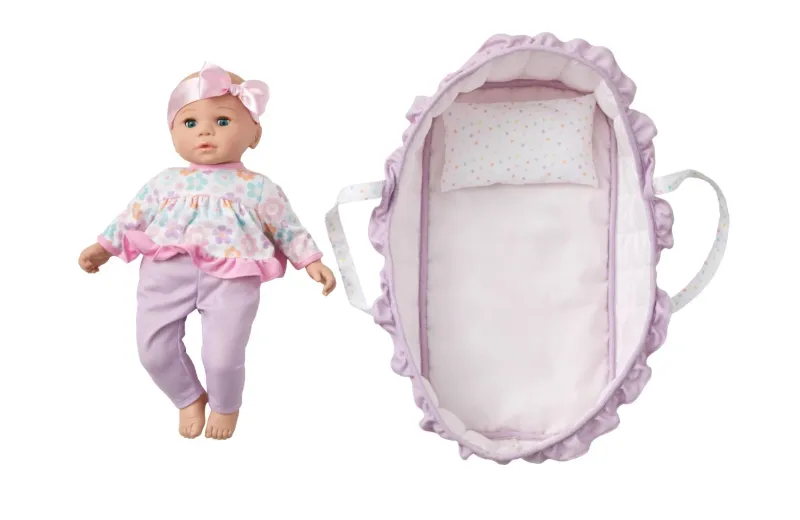 14" Sweet Smiles - Slumber Carrier - Light Skin To
