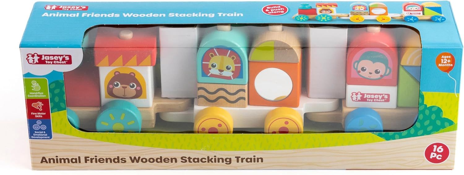 Animal Friends Wooden Stacking Train