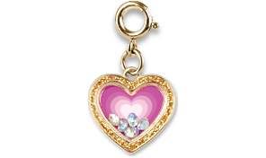 Charm It! Gold Heart Shaker Charm