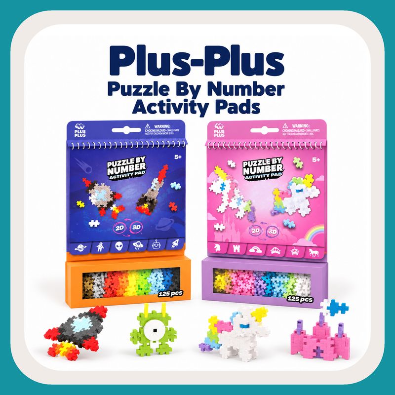 Plus Plus Puzzle By Number Activity Pad