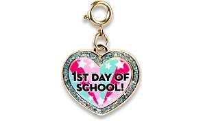 Charm It! Gold Glitter First Day of School Charm