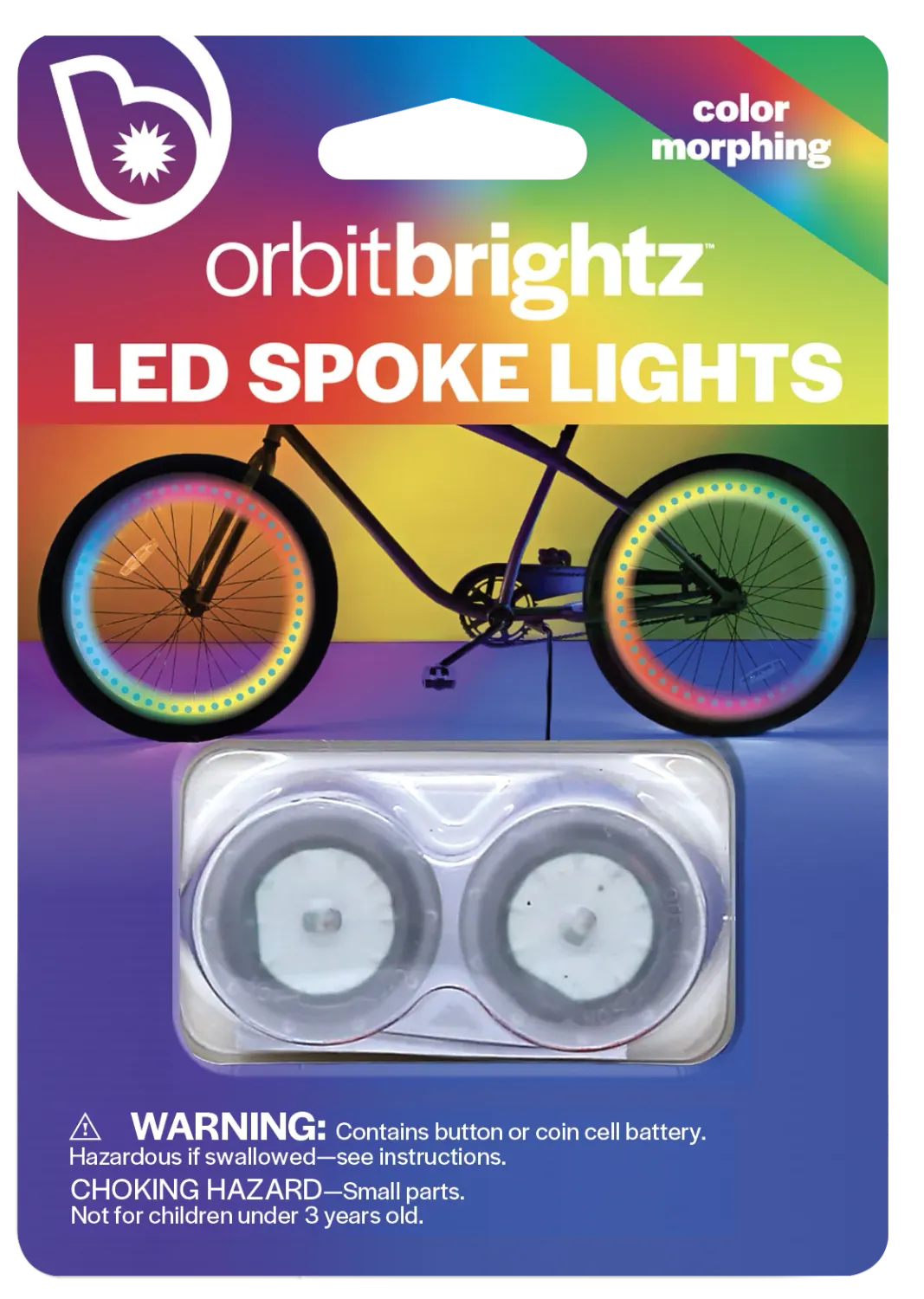Orbit Brightz LED Spoke Lights, Color: Color morphing