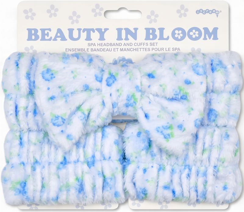 Blue Ditsy Spa Set