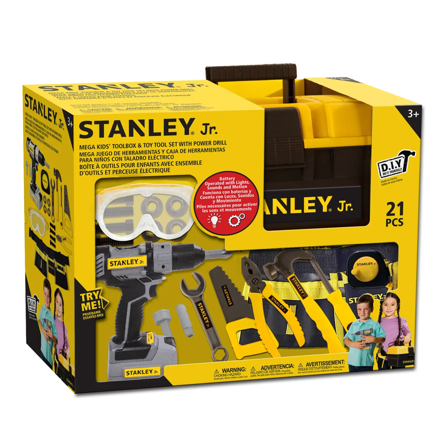 Battery Operated Pretend Play Tool Set 21 PC