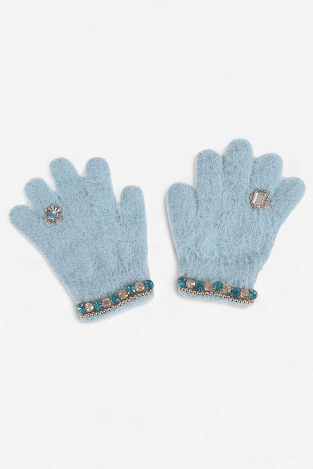 Boujee Bijou Gloves, Color: Light Blue