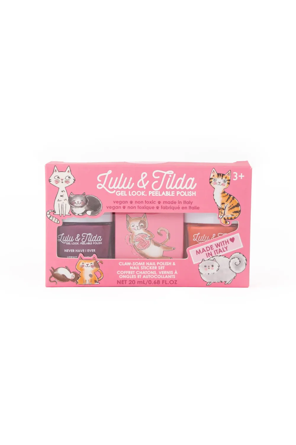 Claw-some Nail Polish and Nail Sticker Set (cat)