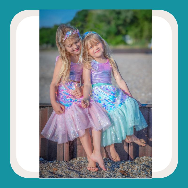 Bling Bling Mermaid Skirt &amp; Hairclip Set