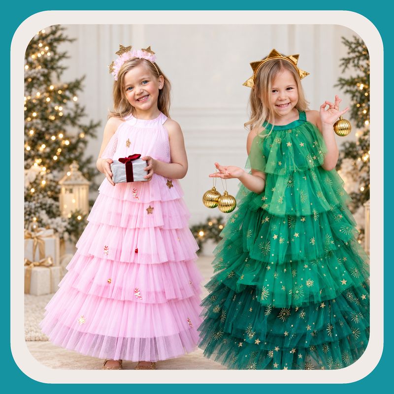Christmas Tree Dress &amp; Headpiece