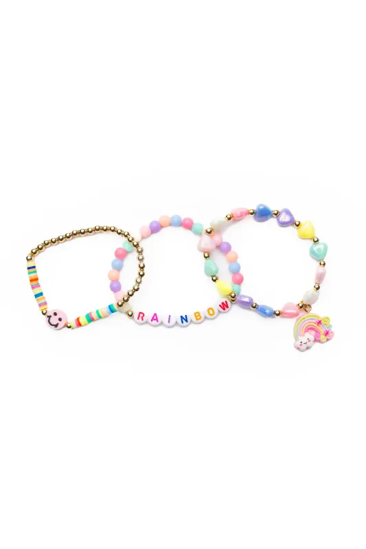 Rainbow Bright Bracelet Set, 12 pcs