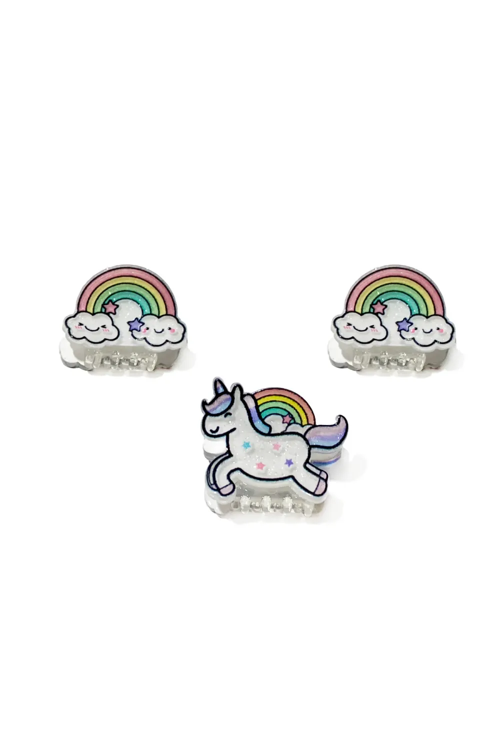 Unicorn Cutie Hairclips, 3pcs