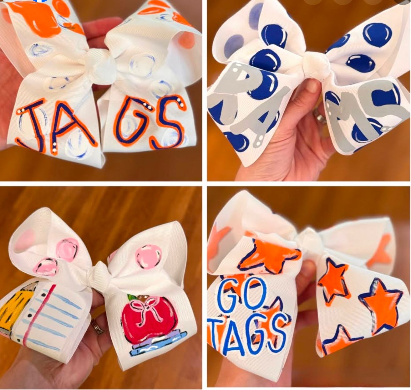Hand-Painted  Bow (Medium)