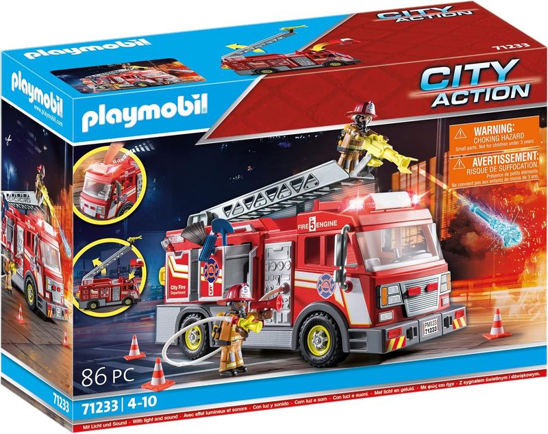 Fire Truck With Flashing Lights