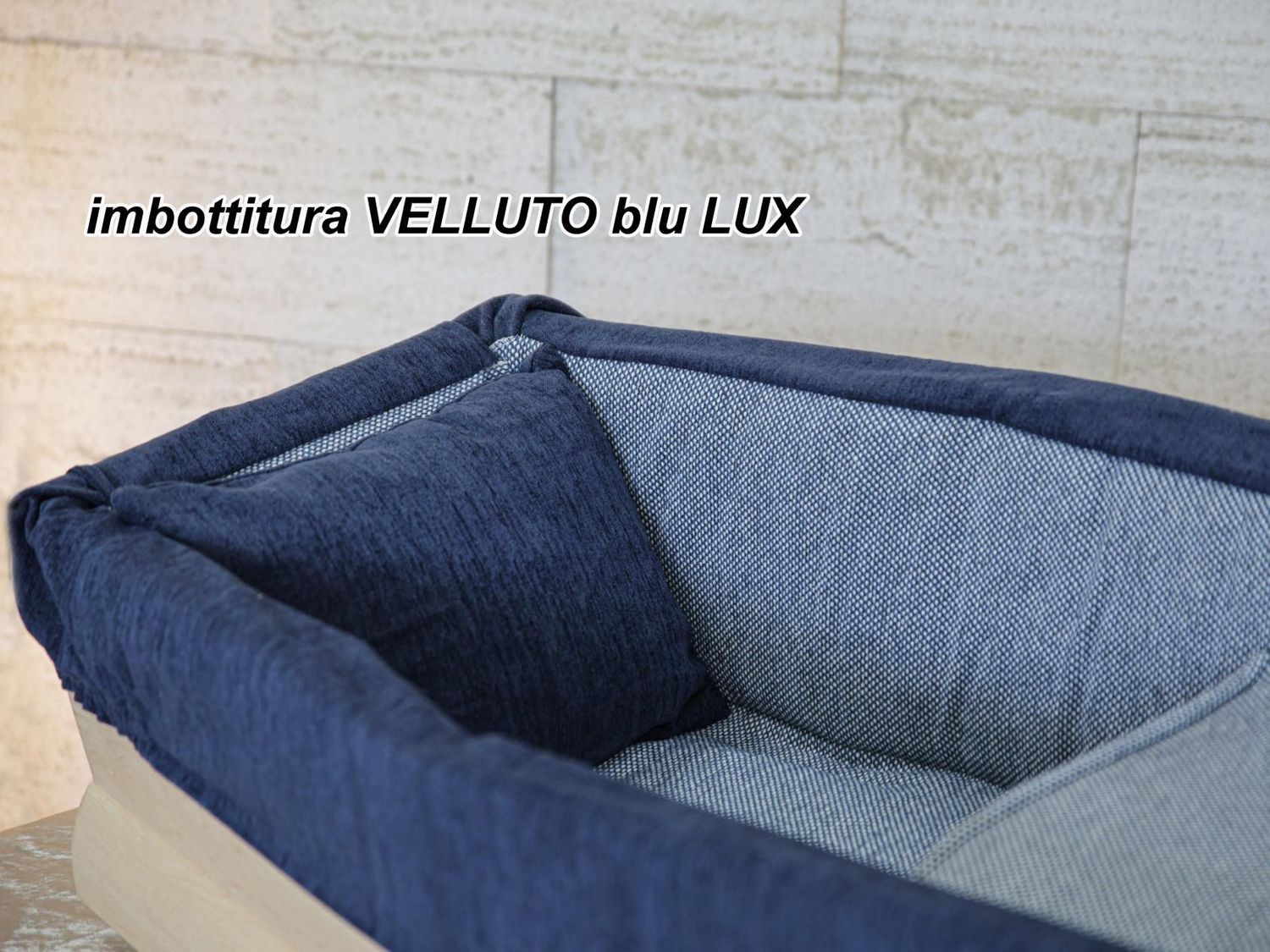 Imbottitura Velluto blu Lux