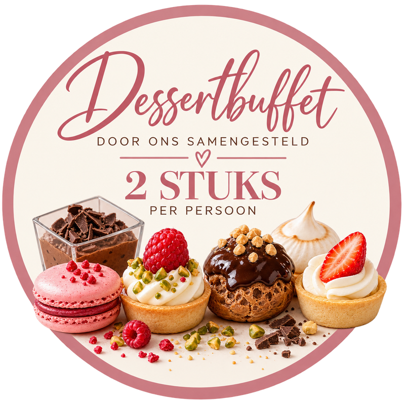Dessertbuffet 2 stuks/p.p.