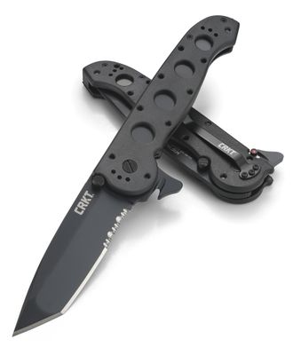 CRKT M16-14ZLEK Tanto, Triple Point Serrations, Strap Cutter, Glass Breaker