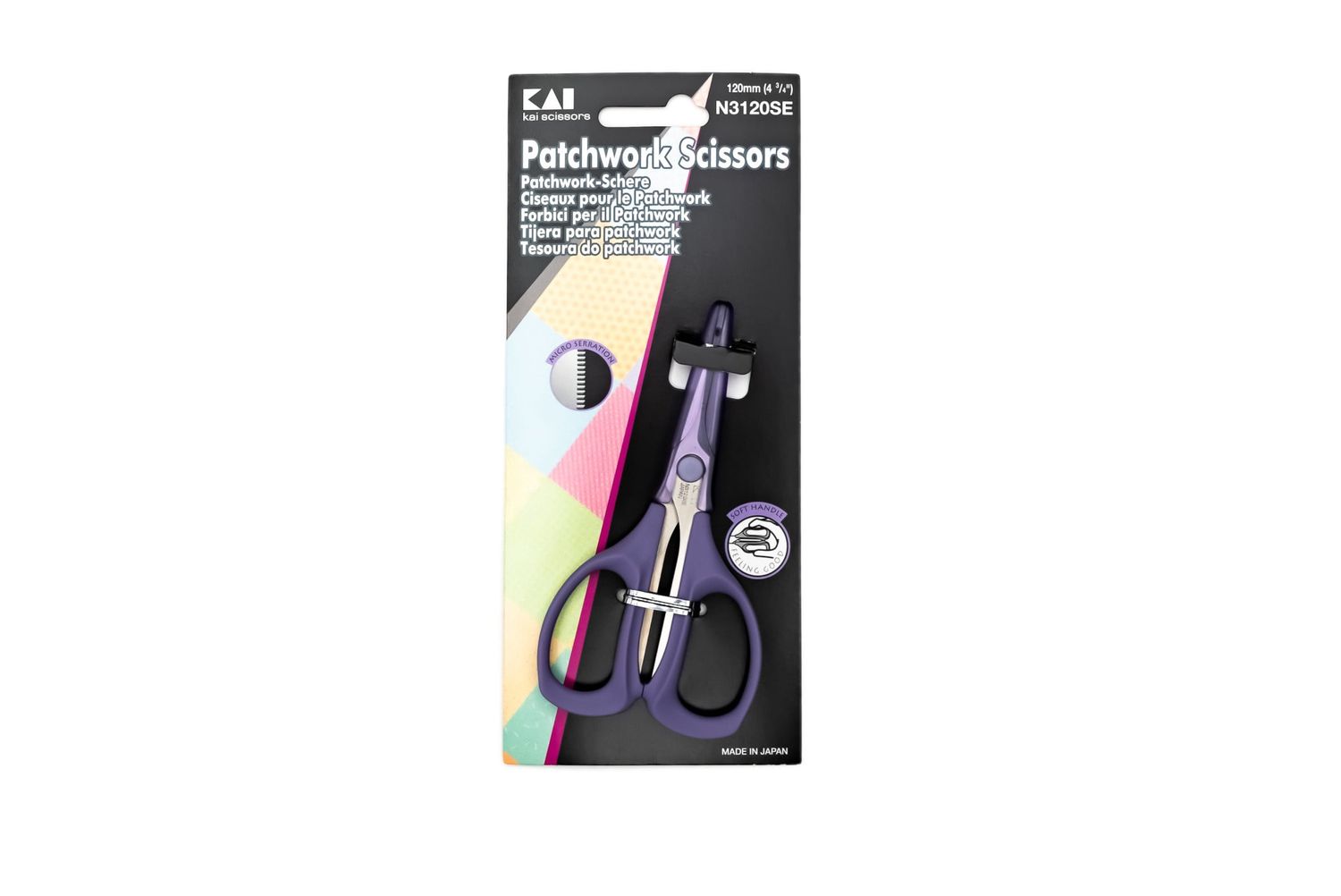 Kai 4.5" Serrated Patchwork Scissor