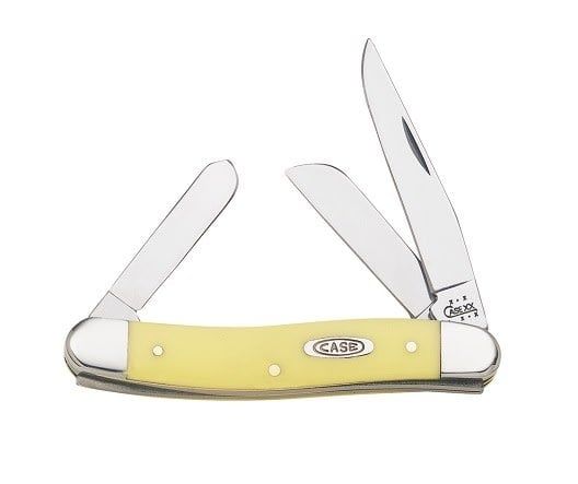Case Cutlery Medium Stockman Yellow Delrin, Carbon Steel