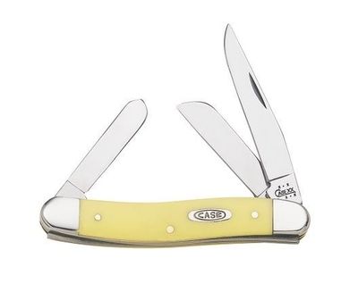Case Cutlery Medium Stockman Yellow Delrin, Carbon Steel
