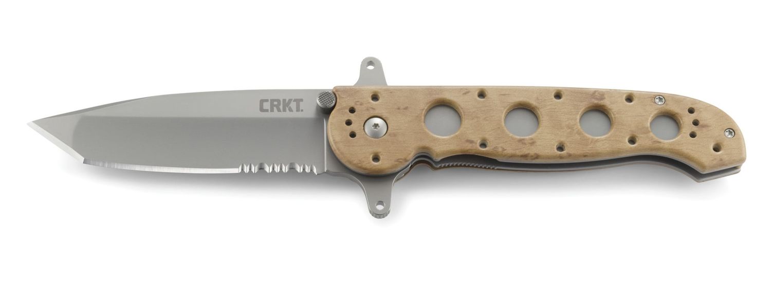 CRKT M16 Desert Tan Tanto Triple Point Serrations