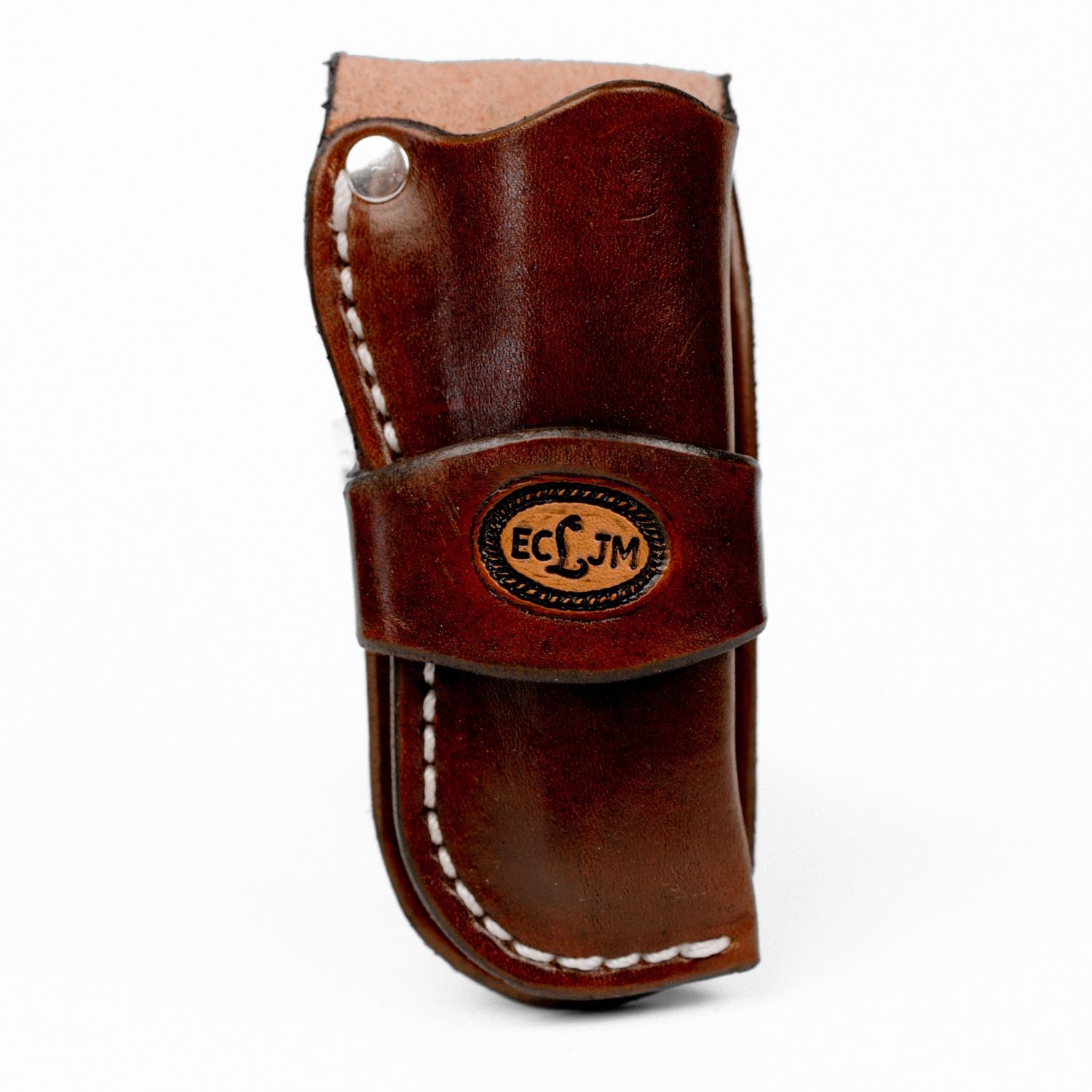 Plain ECLJM Sheaths , Color: Brown Vertical White Stitching