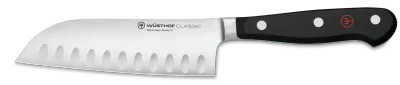 Wusthof Classic 5" Santoku Hollow Edge, Black Handle