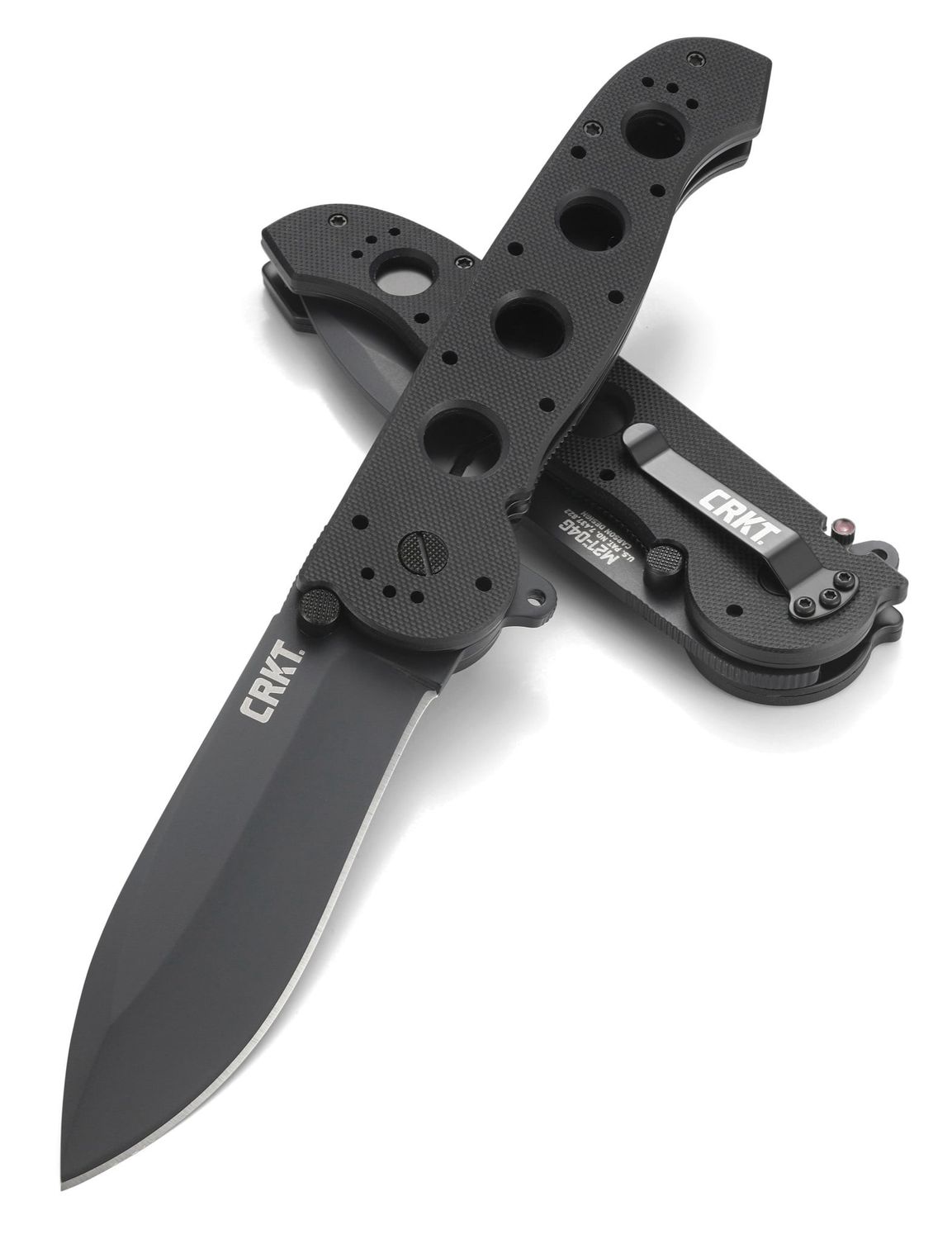 CRKT M21-04G Spear Point Flipper, Black G10, 1.4116