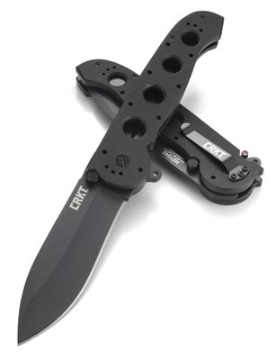 CRKT M21-04G Spear Point Flipper, Black G10, 1.4116