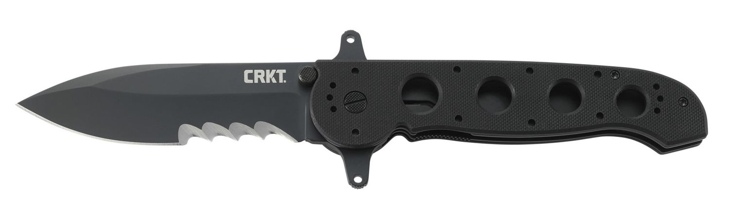 CRKT M21-14SFG Special Forces Spear Point, Veff Serrations, Black G10