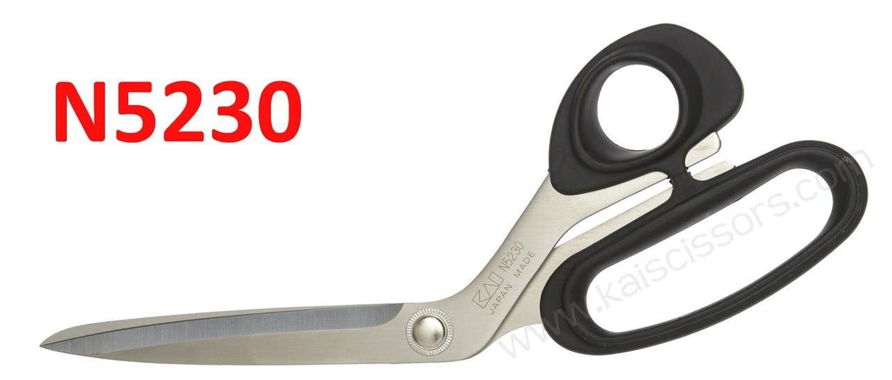 Kai 9" Bent Handle Scissors Black