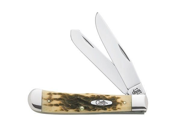 Case Cutlery Trapper Jig Amber Bone, Carbon Steel