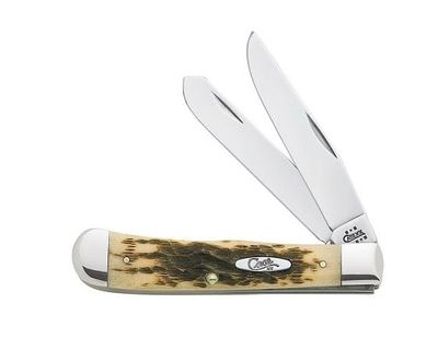 Case Cutlery Trapper Jig Amber Bone, Carbon Steel