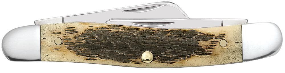 Case Cutlery Medium Stockman Amber Bone, Carbon Steel