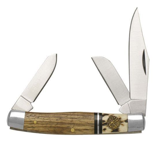 ABKT Roper Laredo Stockman 1065 Carbon Steel, Stag &amp; Wood Handle