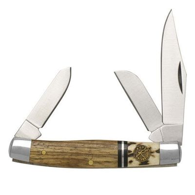 ABKT Roper Laredo Stockman 1065 Carbon Steel, Stag &amp; Wood Handle