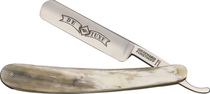 Giesen &amp; Forsthoff Straight Razor 5/8" Carbon Steel, Light Horn Handle