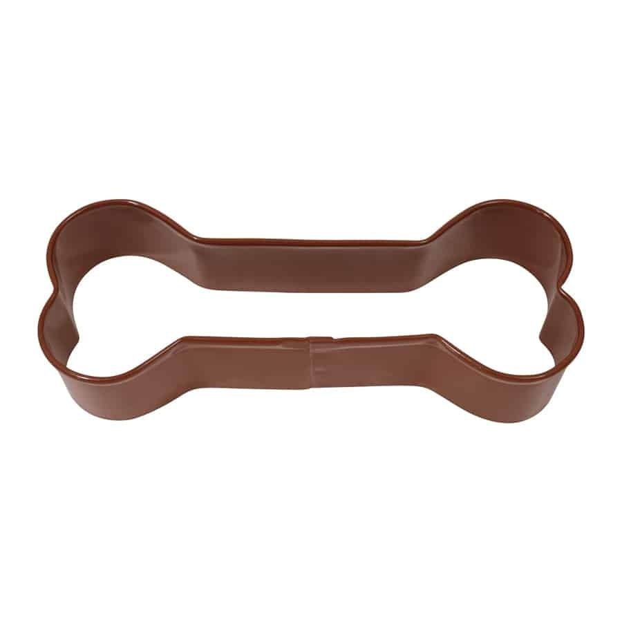 R&amp;M Brown Dog Bone Cookie Cutter 4.5"