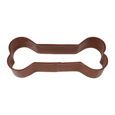 R&amp;M Brown Dog Bone Cookie Cutter 4.5"