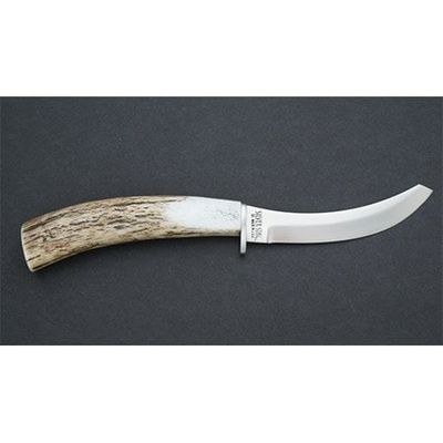 Silver Stag Back Strapper Elk Stick Handle &amp; D2 Steel