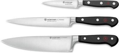 Wusthof CLASSIC 3 Piece Chef's Set- Black