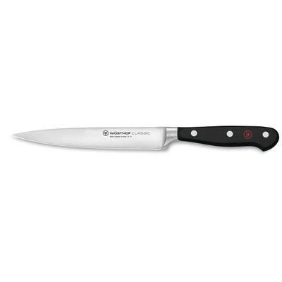 Wusthof Classic 6" Utility Knife, Black Handle