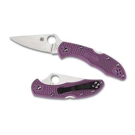 Spyderco Endura 4 Purple FRN Handle, Plain Edge VG10