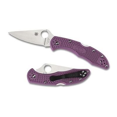 Spyderco Endura 4 Purple FRN Handle, Plain Edge VG10