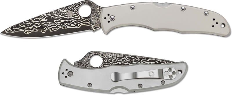 Spyderco Endura 4, Titanium Handle, VG-10 Damascus