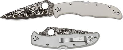 Spyderco Endura 4, Titanium Handle, VG-10 Damascus