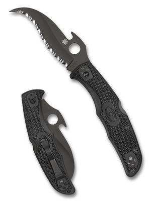 Spyderco, Matriarch 2 Black FRN, Black VG-10 Emerson Wave Serrated